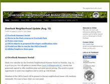 Tablet Screenshot of overlookneighborhood.org